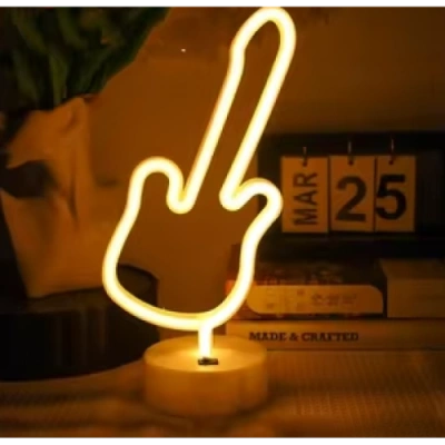 HERŞEYTREND Neon Gitar Masa Lambası