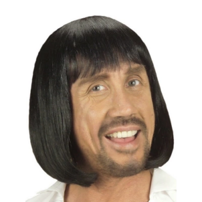 HERŞEYTREND Ortaçağ Peruğu Kısa Siyah