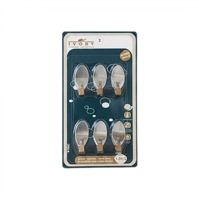 Oval 6li Metal Yapışkanlı Askı