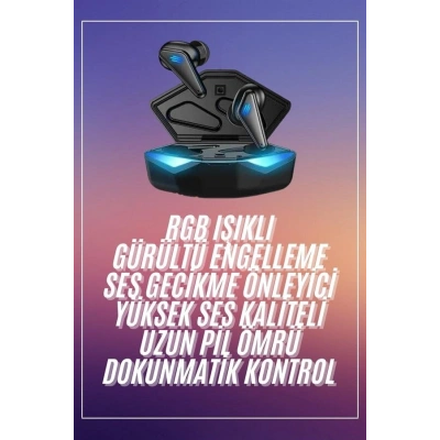 Oyuncu Kulaklığı Mikrofonlu Kablosuz Gaming Kulaklık Powerban Yüksek Ses Kaliteli