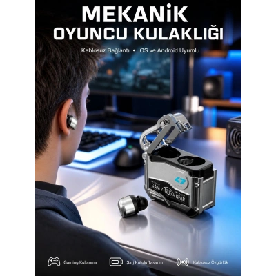 Oyuncu Kulaklığı Yeni Mekanik Kablosuz Kulaklık İos Android Uyumlu Yeni Nesil
