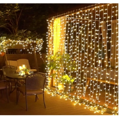 HERŞEYTREND Perde Led  Sarı Işık 3 x 3