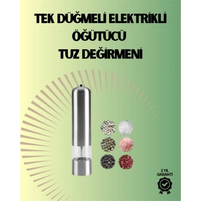 Pilli Otomatik Baharat Değirmeni Gıda Sınıfı Çelik Sessiz Öğütücü Alet