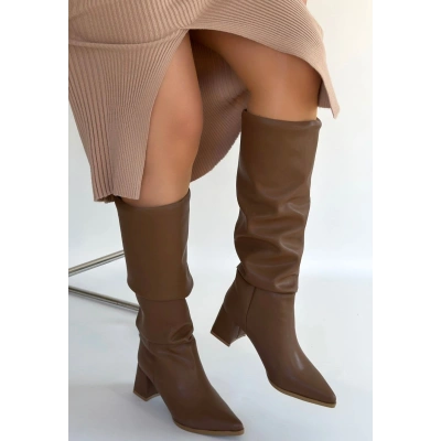 HERŞEYTREND Pitay Vizon Cilt Topuklu Çizme