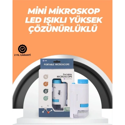 Portatif El Mikroskop – LED Işıklı, Aynı Anda Net Odaklama