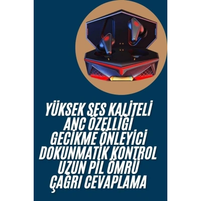 Profesyonel TWS Işıklı Kablosuz Bluetooth Kulaklık Oyuncu Kulaklığı