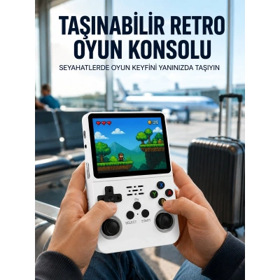Retro Oyun Cihazı – Çift MicroSD Desteği, Çoklu Platform Uyumu, 3200 mAh Batarya Yeni Nesil