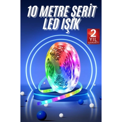 RGB Neon Şerit Led Lamba 10 Metre İç Mekan Tasarımına Uygun
