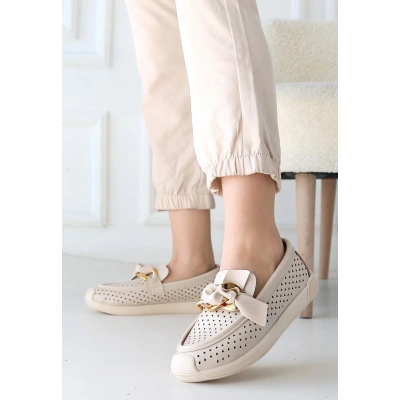 Riwan Bej Cilt Babet Ayakkabı