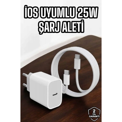 Şarj Aleti İOS 15/15 Pro Max Uyumlu Şarj Adaptörü ve Kablosu