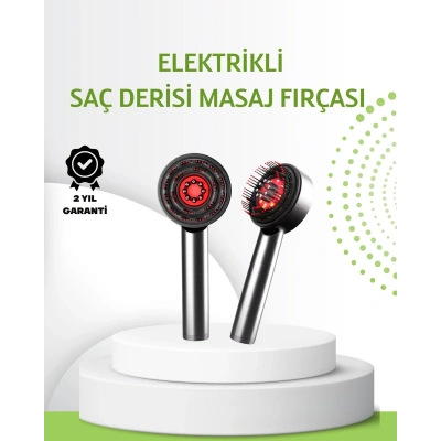 Şarjlı Saç Derisi Masaj Cihazı Kırmızı Işık ve 3D Tarak Dişli