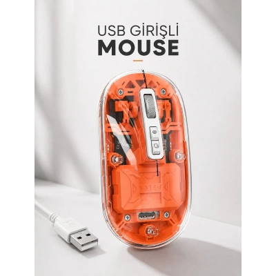 Sessiz Kablosuz USB Girişli Mouse Fare Yüksek Performanslı