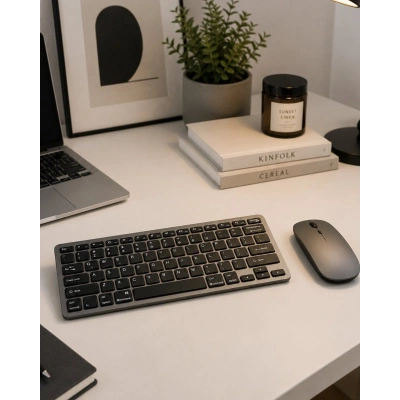 Sessiz Kullanım Sunan Bluetooth Klavye Mouse Seti Çoklu Cihaz Uyumlu