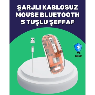 Sessiz ve Ergonomik Kablosuz Fare - 30 Gün Kullanım, 2 Modlu Bağlantı