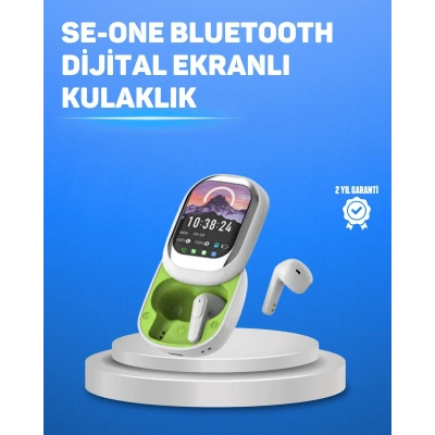 Şık Tasarımlı Siyah Beyaz Kablosuz Kulaklık Çoklu Dil Destekli