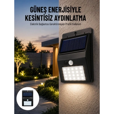 Solar Dekoratif Lambası Sensörlü Led Işık Bahçe Aydınlatma Yeni Nesil