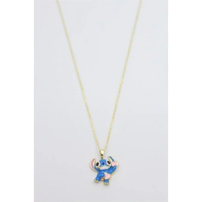 Stitch Kalpli Kolye - Altın