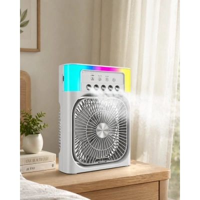 Su Buharlı Mini Klima Fan RGB Işıklı Taşınabilir Serinletici