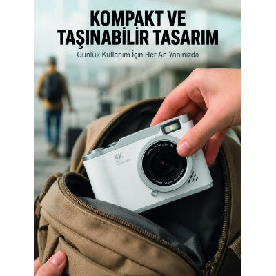 Taşınabilir Dijital Kamera Otomatik Odaklama ve Beauty Modu