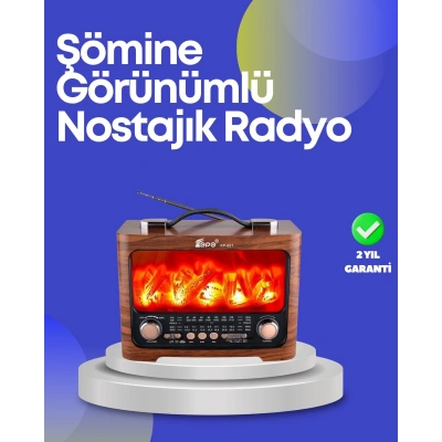 Taşınabilir Kamp Hoparlörü – Solar Şarjlı, Şömine Efektli, 7W Güçlü Ses