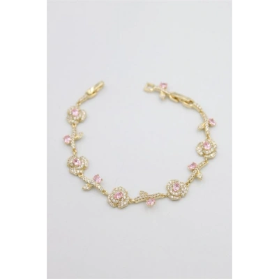 Taşlı Xuping Bileklik - Pembe