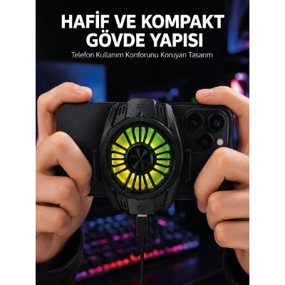 Telefon ve Tablet Uyumlu Manyetik Mobil Soğutucu Fan