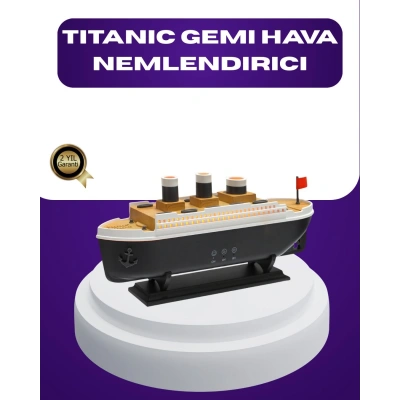 Titanik Gemi Tasarımlı LED Işıklı Hava Nemlendirici Buhar Efektli Oda Difüzörü
