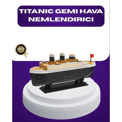 Titanik Gemi Tasarımlı LED Işıklı Hava Nemlendirici Buhar Efektli Oda Difüzörü