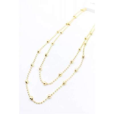 Top Zincir Kolye-90cm - Altın