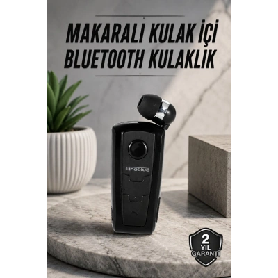 Tüm Telefonlara Uyumlu Mikrofonlu Titreşimli Makaralı Bluetooth Kulakiçi Kulaklık