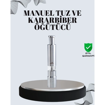 Tuz ve Kararbiber Öğütücü - Şeffaf Akrilik Hazne