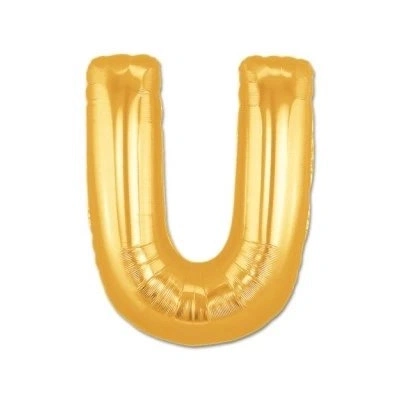 U Harf Folyo Balon Altın Renk  40 İnç