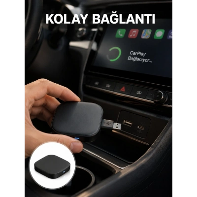 USB Girişli Tak Çalıştır Kablosuz Android Auto Cihazı Yeni Nesil