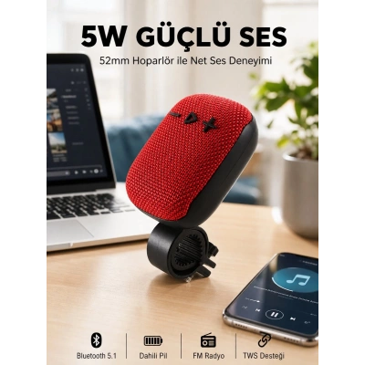 USB TF Kart ve FM Radyolu Bluetooth Hoparlör 5W