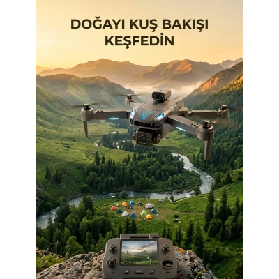 Uzaktan Kumandalı Çift Kameralı Hobi ve Fotoğraf Droneu