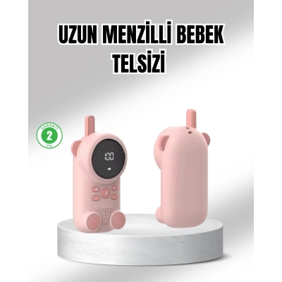 Uzun Menzilli Bebek Telsizi 1-3 Km Çekim 22 Kanal LCD Ekran VOX Şarjlı