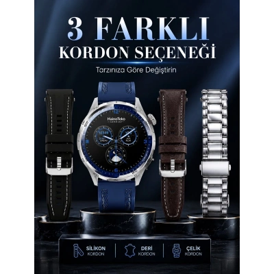 Uzun Süreli Pil Ömrüne Sahip AMOLED Akıllı Saat 3 Kordonlu Tasarım