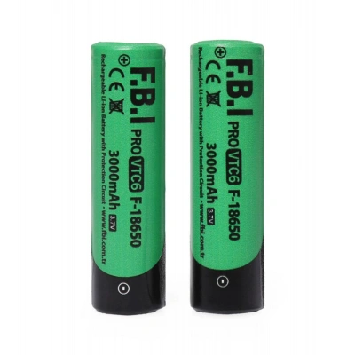 Vtc6 18650 3.7v 3000mah 30a Li-ion Şarjlı Pil + Pil Taşıma Kutusu 2li Set