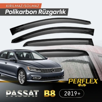 HERŞEYTREND VW Passat B8 2019+ Cam Rüzgarlığı V2 Düz