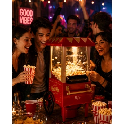 Yağsız Popcorn Makinesi Hızlı Sıcak Hava Mısır Patlatıcı Ev Tipi Kullanım