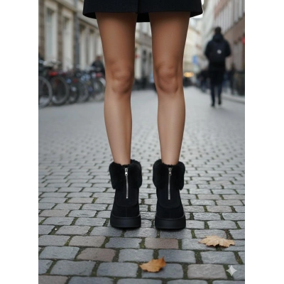 Zinya Siyah Süet Bot