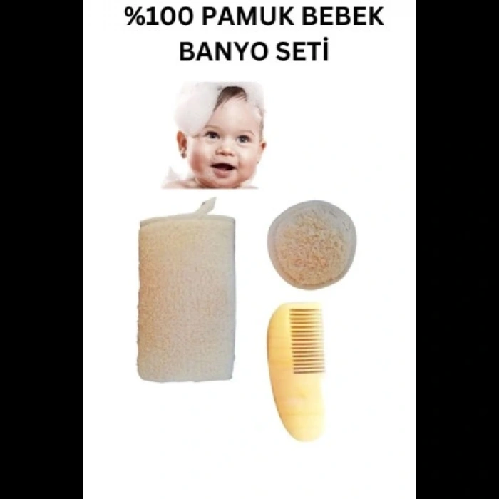 HERŞEYTREND %100 Pamuk Bebek Banyo Seti