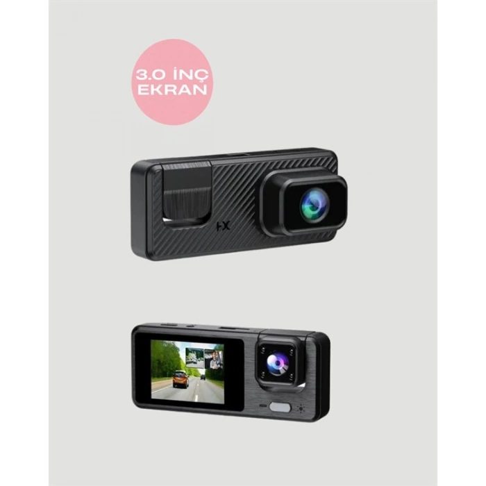 1080P 3 Kameralı Araç DVR – Döngü Kayıt ve Geri Görüş Özellikli Yeni Nesil