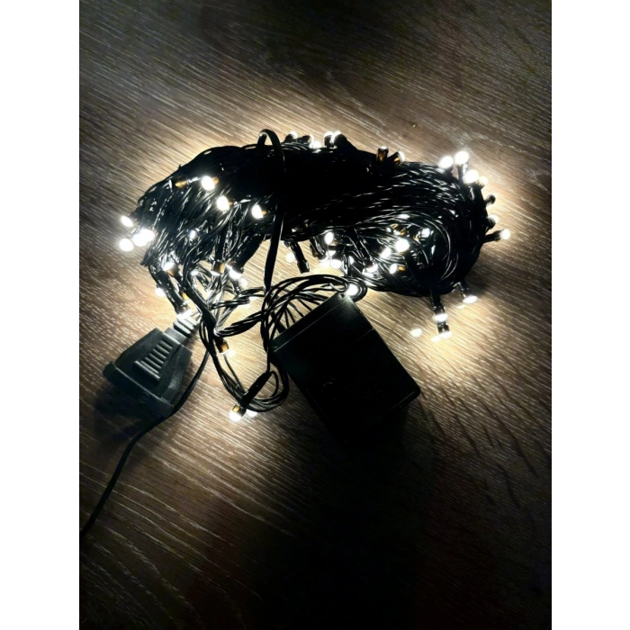 10m 100 Led Damla Uçlu Gün Işığı Siyah Kablo Mz-17-3