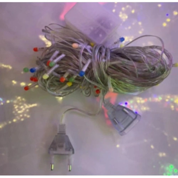 HERŞEYTREND 10m 100 LED Damla Uçlu Mavi Işık Şeffaf Kablo