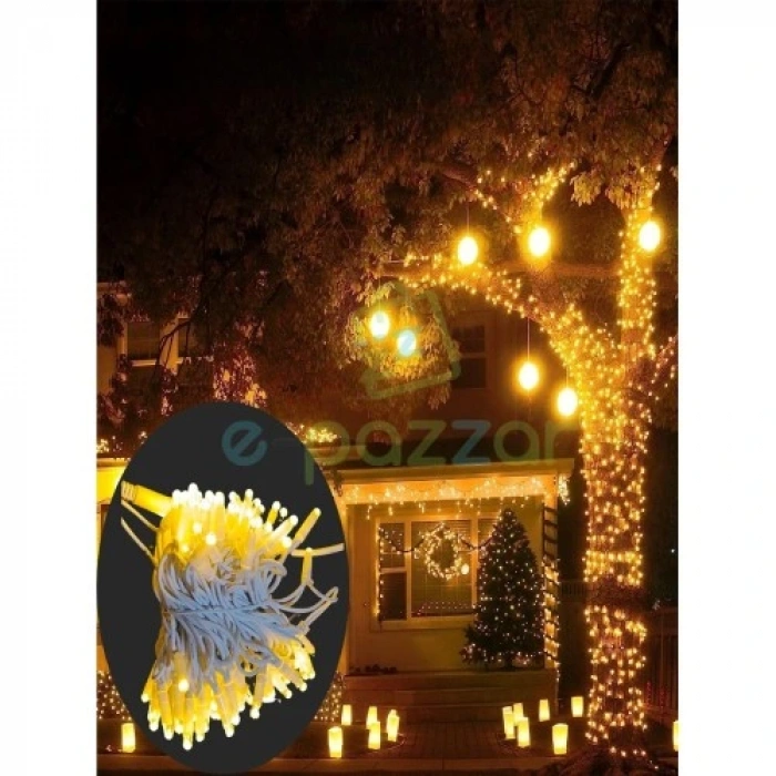 HERŞEYTREND 10m 100 Led IP65 Dış Mekan Led Işık Beyaz Kablo