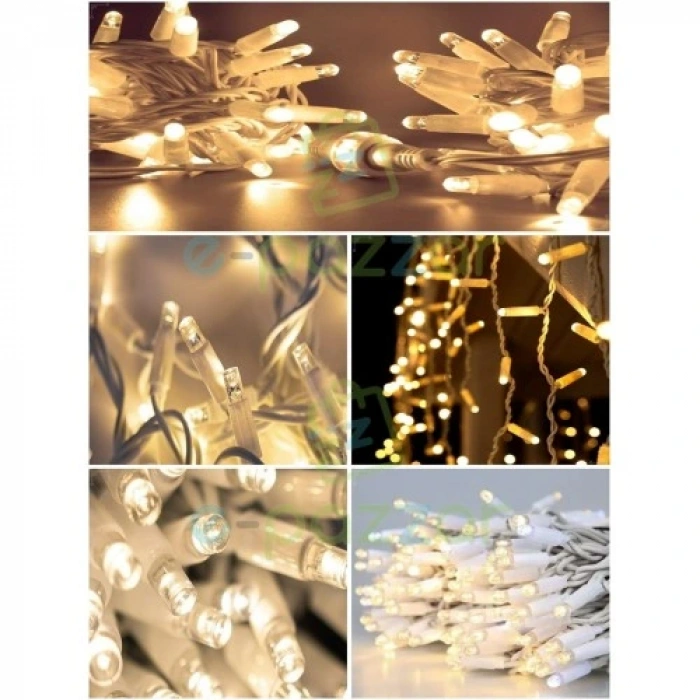 HERŞEYTREND 10m 100 Led IP65 Dış Mekan Led Işık Beyaz Kablo