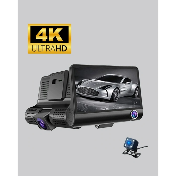 170° Geniş Açılı Araç Kamerası – 4.0” IPS Ekranlı Full HD DVR