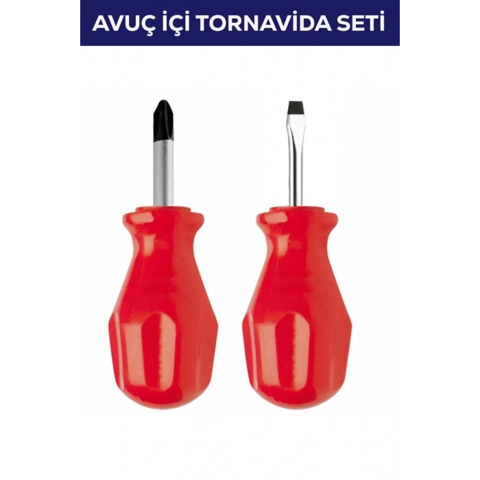 2li Avuç Içi Tornavida Seti Düz Yıldız