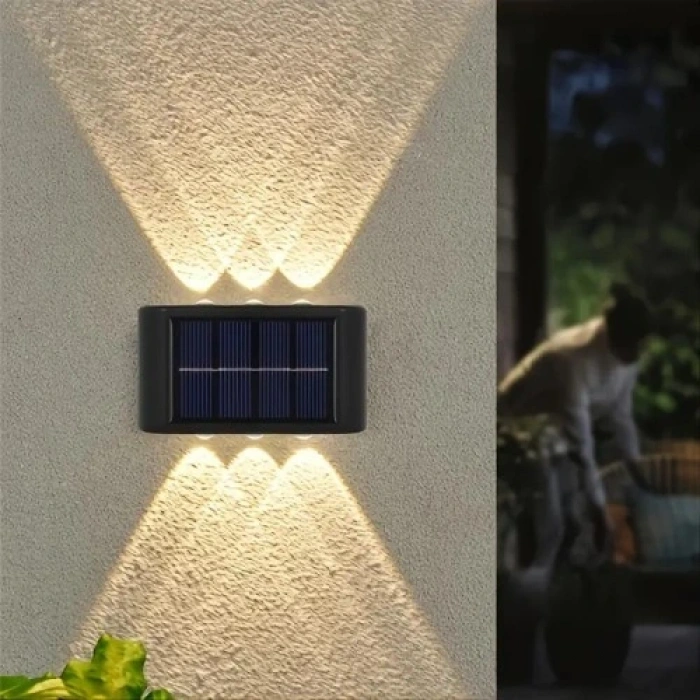 HERŞEYTREND 2li Solar Duvar Aydınlatması (6 LED, Gün Işığı)